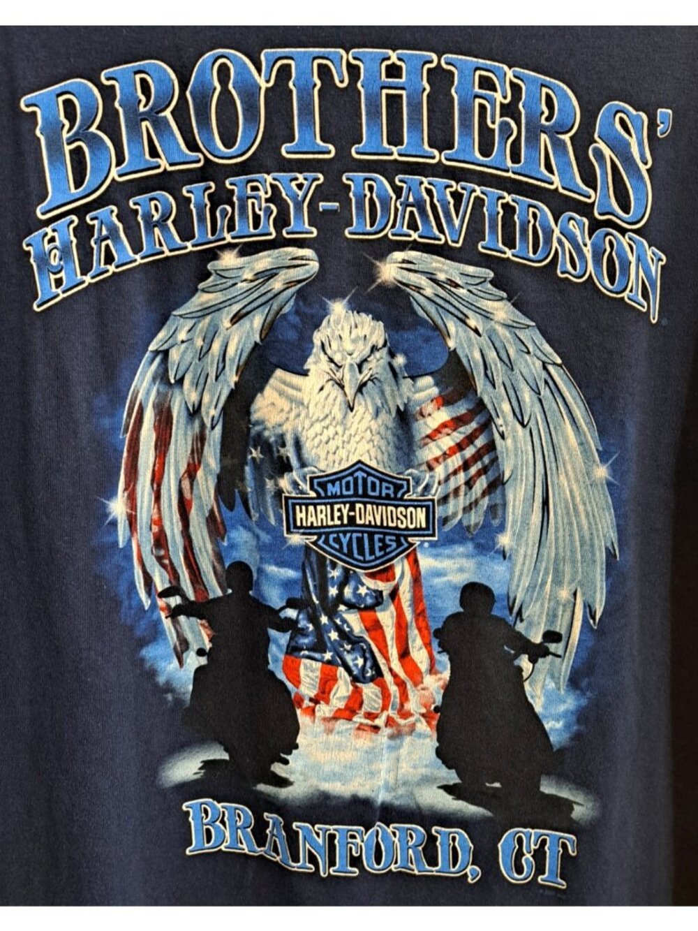 Harley-Davidson Men's L Blue Short Sleeve T-Shirt Branford CT
